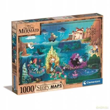 CLEMENTONI 1000 el. Story Maps Mała Syrenka [PUZZLE]