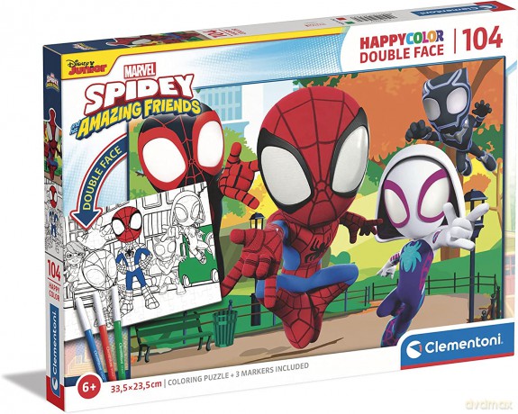 CLEMENTONI 104 el. HappyColor Spidey and His Friend [PUZZLE]