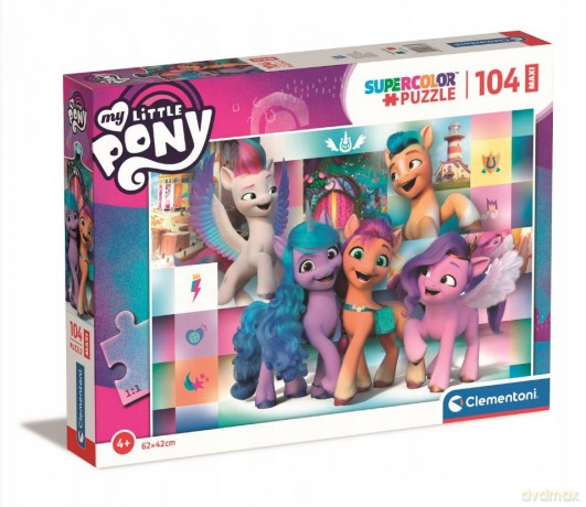 CLEMENTONI 104 el. Maxi Super Kolor My Little Pony [PUZZLE]