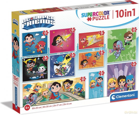 CLEMENTONI 10w1 Super Kolor DC Comics [PUZZLE]