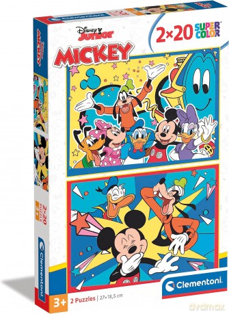 CLEMENTONI 2x20 el. Super Kolor Mickey [PUZZLE]