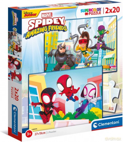 CLEMENTONI 2x20 el. Super Kolor Spidey and Friends [PUZZLE]