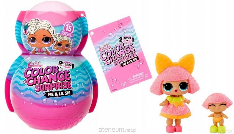 LOL Surprise Color Change 2w1 + Lil Sis  1 szt.