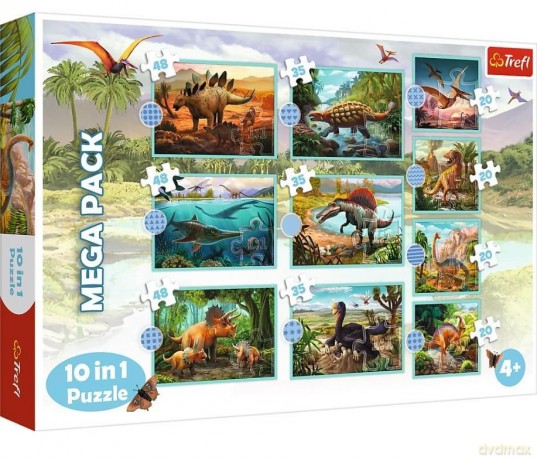 TREFL 10w1 Poznaj wszystkie dinozaury [PUZZLE]