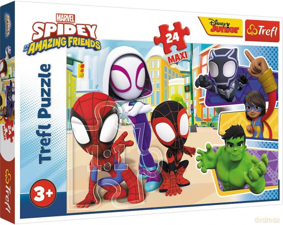 TREFL 24 el. Maxi Spidey i przyjaciele [PUZZLE]