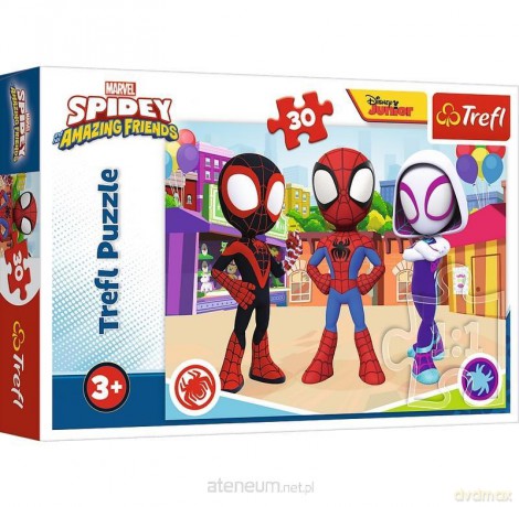 TREFL 30 el. Przygody Spidey'a i przyjaciół [PUZZLE]