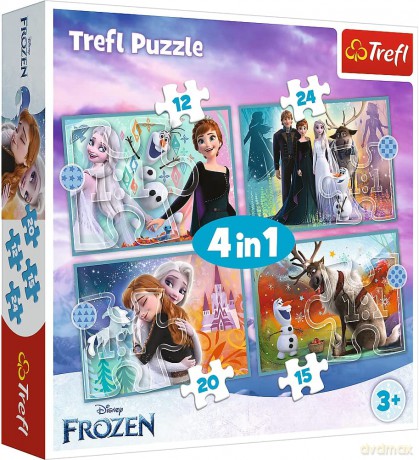 TREFL 4w1 Niezwykły świat Frozen [PUZZLE]