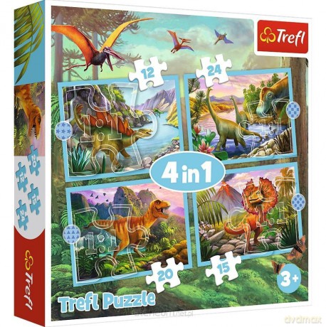 TREFL 4w1 Wyjątkowe dinozaury [PUZZLE]
