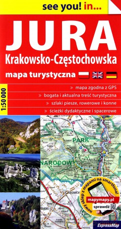 Jura Krakowsko-Częstochowska mapa turystyczna 1:50 000