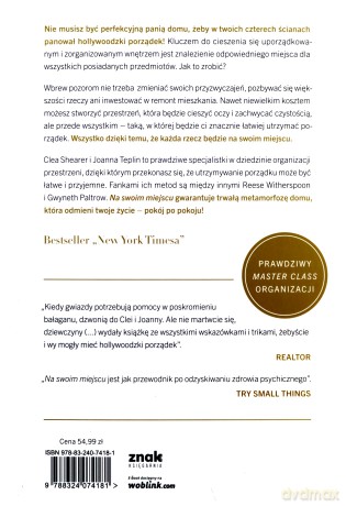 Na swoim miejscu. Przewodnik po organizacji domu, szafy i życia - Clea Shearer, JoannaTeplin [KSIĄŻKA]