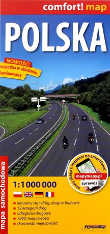 Polska mapa samochodowa 1:1 000 000