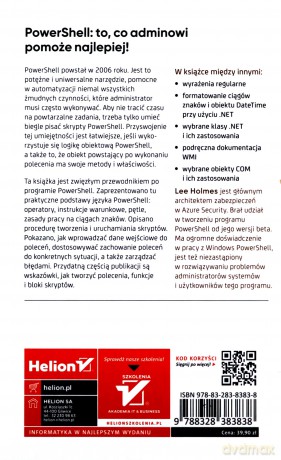 PowerShell. Leksykon kieszonkowy. Przenośna pomoc dla tworzących skrypty w PowerShell. Wydanie III - Holmes Lee [KSIĄŻKA]