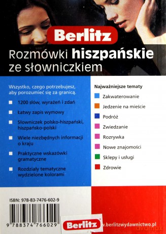 Berlitz Rozmówki Hiszpańskie Ze Słowniczkiem [KSIĄŻKA]