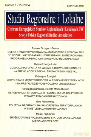 Studia regionalne i lokalne 1/2004 [KSIĄŻKA]