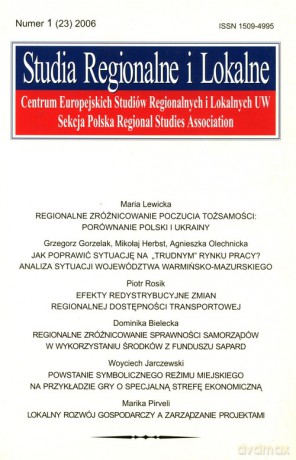 Studia regionalne i lokalne 1/2006 [KSIĄŻKA]