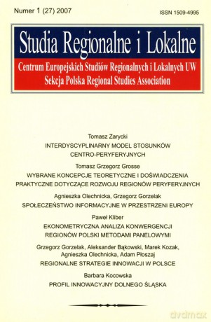 Studia Regionalne i lokalne 1/2007 [KSIĄŻKA]