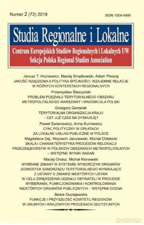 Studia Regionalne i Lokalne 2 (72) 2018 [KSIĄŻKA]
