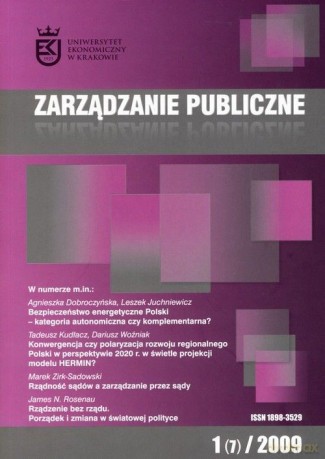 Zarządzanie Publiczne 1(7)/2009 [KSIĄŻKA]