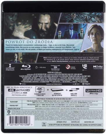 Matrix Zmartwychwstania [Blu-Ray 4K]+[Blu-Ray]