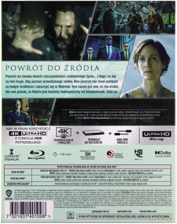 Matrix Zmartwychwstania [Blu-Ray 4K]+[Blu-Ray]
