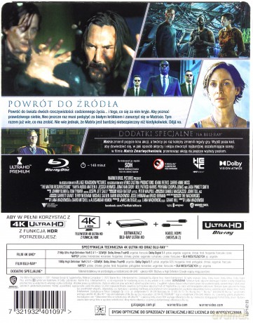 Matrix Zmartwychwstania (steelbook) [Blu-Ray 4K]+[Blu-Ray]