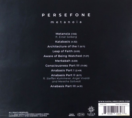 Persefone: Metanoia (Limited) [CD]