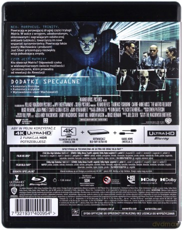 Matrix: Reaktywacja [Blu-Ray 4K]+[Blu-Ray]