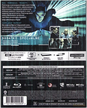 Matrix: Reaktywacja [Blu-Ray 4K]+[Blu-Ray]