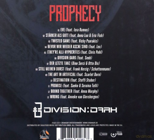 Division:Dark: Prophecy (digipack) [CD]