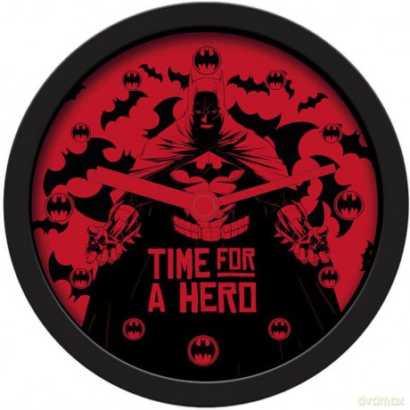 BATMAN (TIME FOR A HERO) zegar biurkowy (średnica: 12,5 cm)