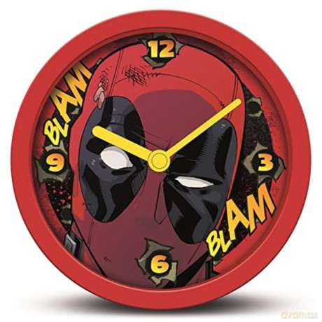 DEADPOOL (BLAM BLAM) zegar biurkowy (średnica: 12,5 cm)