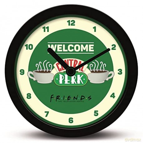 FRIENDS Przyjaciele CENTRAL PERK zegar biurkowy (średnica: 12,5 cm)