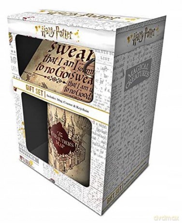 HARRY POTTER Mapa Huncwotów zestaw: torba na zakupy, butelka 500 ml, magnes