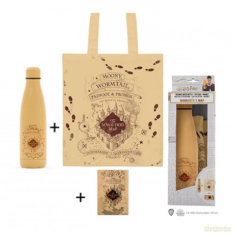 HARRY POTTER Mapa Huncwotów zestaw: torba na zakupy, butelka 500 ml, magnes
