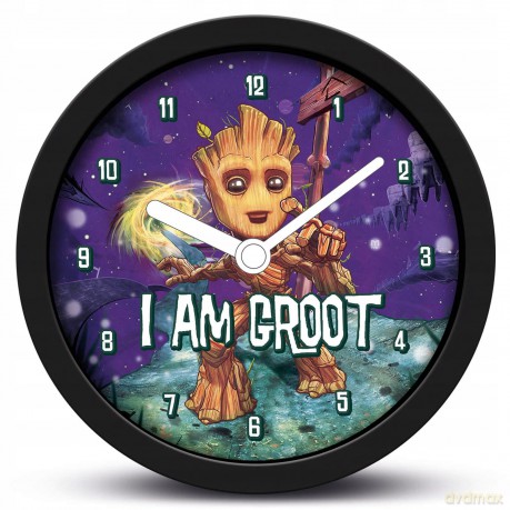 MARVEL - GUARDIANS OF THE GALAXY (BABY GROOT) zegar biurkowy (średnica: 12,5 cm)