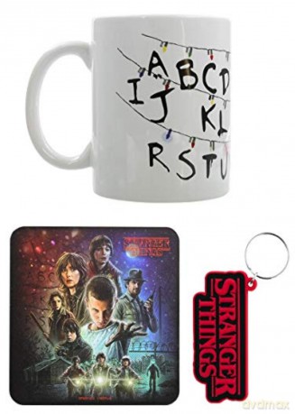 STRANGER THINGS (ICONIC) Zestaw prezentowy: kubek, podkładka, brelok
