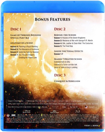 Gra o tron Bonus features [3xBlu-Ray]