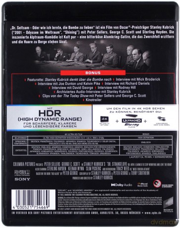 Dr Strangelove, czyli jak przestałem się martwić i pokochałem bombę [Blu-Ray 4K]
