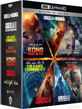 Godzilla / Godzilla: King of the Monsters / Kong: Skull Island / Godzilla vs. Kong / Pacific Rim / Rampage / The Meg  [BOX] [7xBlu-Ray 4K]+[7xBlu-Ray]