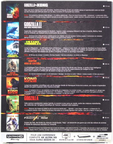 Godzilla / Godzilla: King of the Monsters / Kong: Skull Island / Godzilla vs. Kong / Pacific Rim / Rampage / The Meg  [BOX] [7xBlu-Ray 4K]+[7xBlu-Ray]