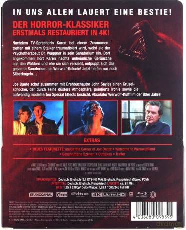 The Howling (Skowyt) (steelbook) [Blu-Ray 4K]+[Blu-Ray]