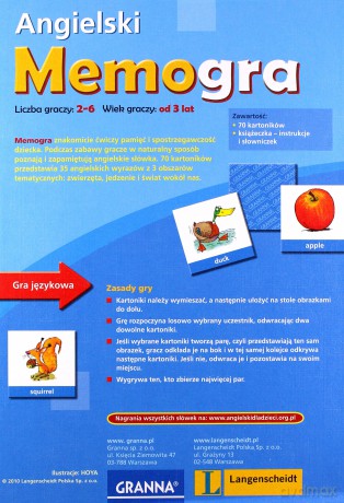 Angielski Memogra Gra Językowa [GRA]