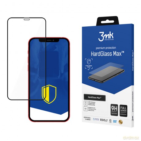 Apple iPhone 12 Mini Black - 3mk Max szkło hybrydowe