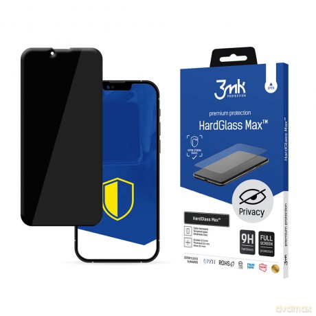 Apple iPhone 13 Pro Max Black - 3mk Max Privacy szkło hybrydowe