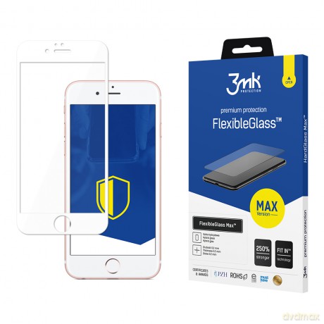 Apple iPhone 6+/6s+ White - 3mk Max szkło hybrydowe