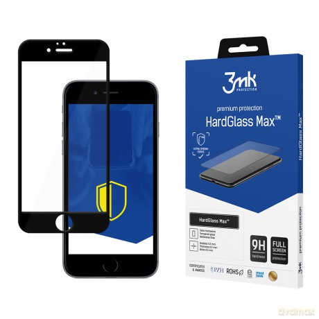 Apple iPhone SE 2020 black - 3mk Max szkło hybrydowe