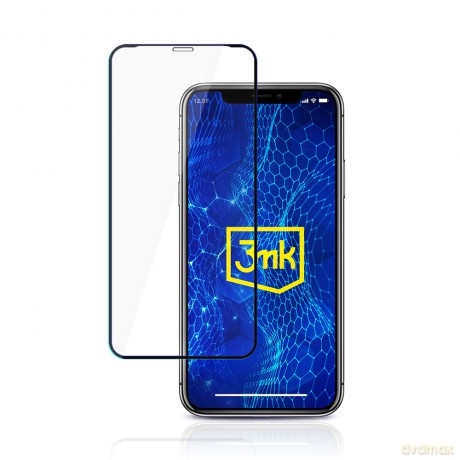 Apple iPhone X Black - 3mk szkło hybrydowe