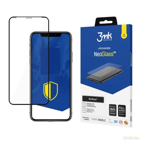 Apple iPhone X/XS Black - 3mk NeoGlass szkło hartowane