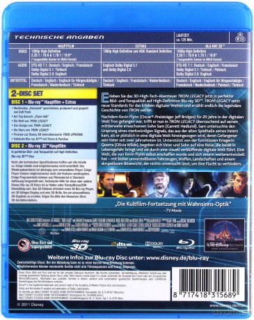 Tron: Dziedzictwo [Blu-Ray 3D]+[Blu-Ray]