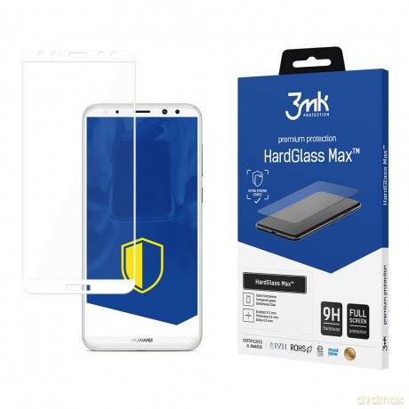 Huawei Mate 10 White - 3mk Max szkło hybrydowe